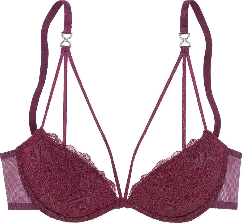 LASCANA Push-up-BH aubergine Größe 75 Cup B