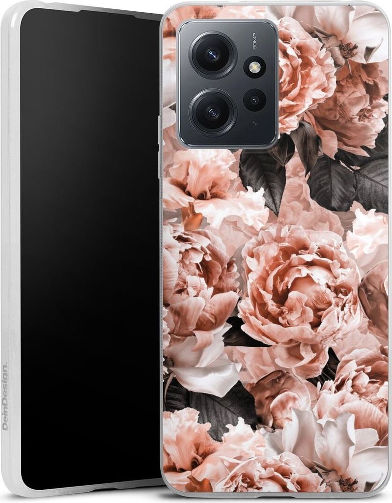 DeinDesign Slim Hülle für Xiaomi Redmi Note 12 4G Silikon Case Ultra Dünn Handyhülle Blume Rose Vintage
