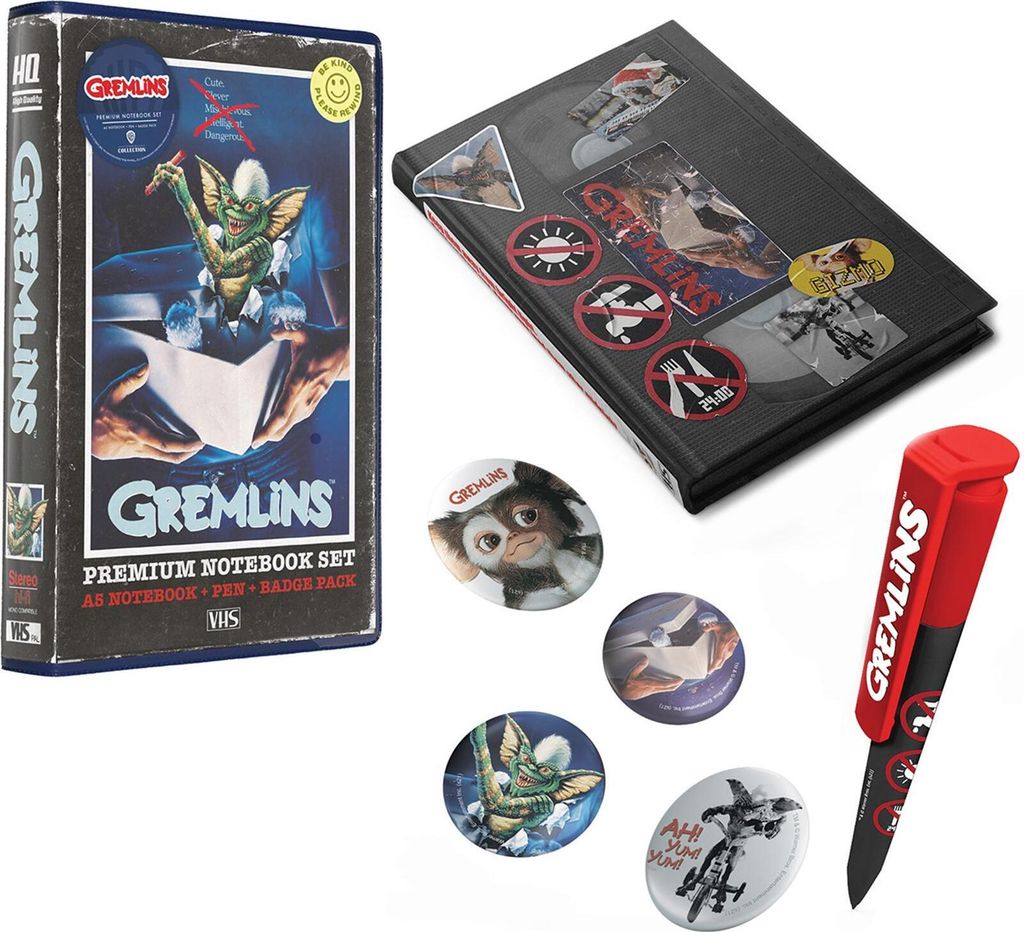 Gremlins Premium Notizbuch Set VHS Design