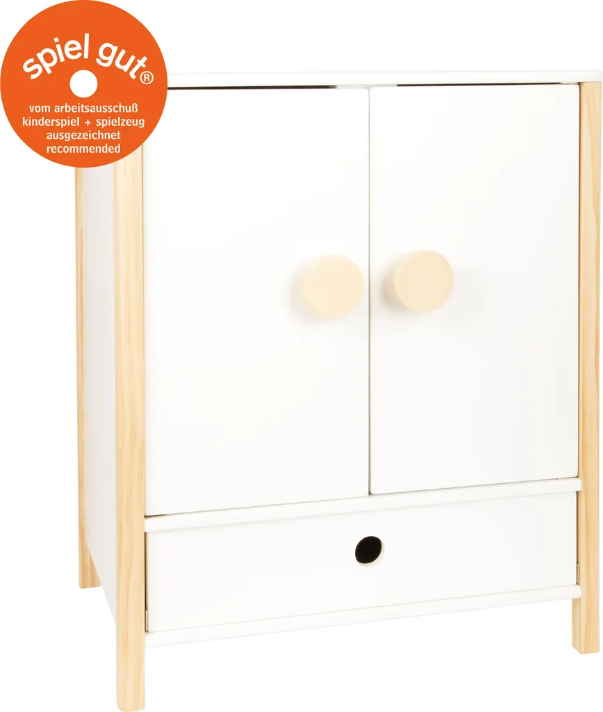 Armoire poupée bois avec 3 cintres Petit Bouton Petit Pied robuste
