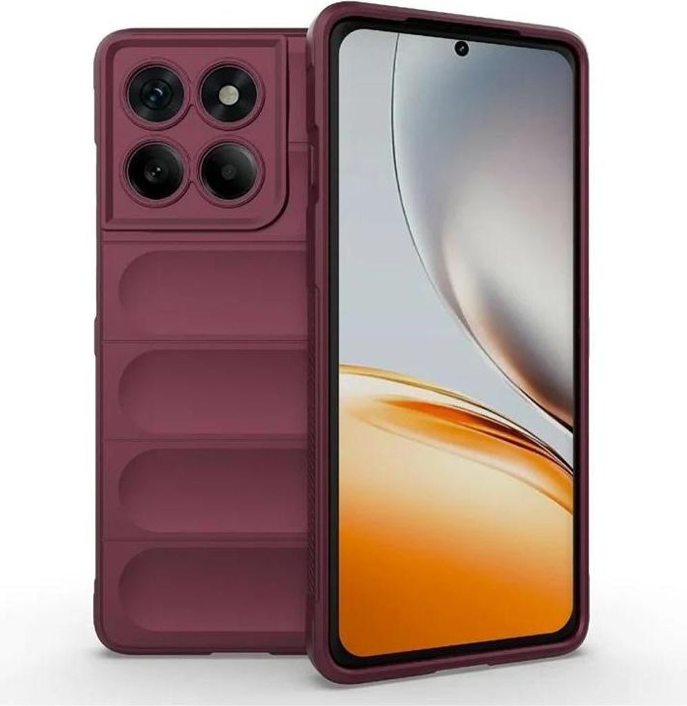 Hülle für Motorola Edge 60 Pro - Phonesta GripShell Silikon Back Cover - Bordeaux