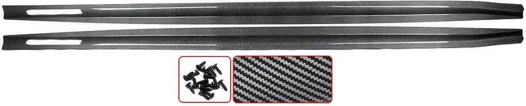 Panneaux latéraux ABS aspect carbone durables et faciles à poser