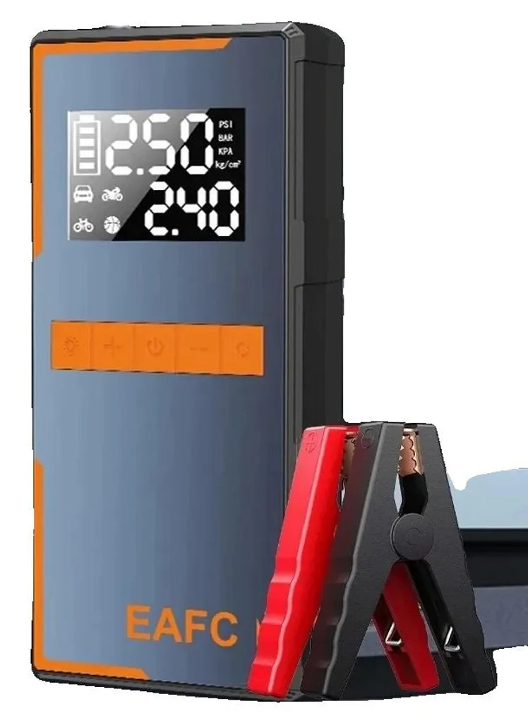 Démarreur de voiture et compresseur d'air 4-en-1 avec coffret rigide