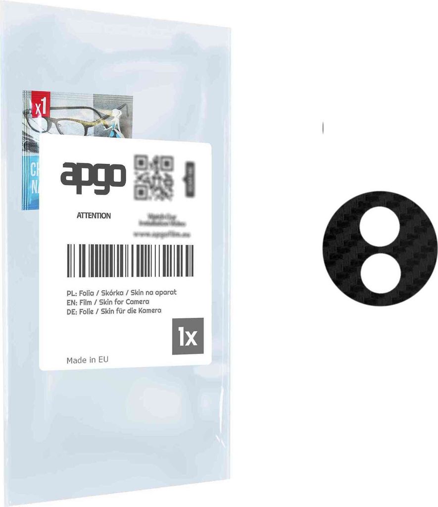 apgo Objektivschutz-Folie, Kameraschutz kompatibel mit Vivo X Flip, Carbon-Imitation, Rückseite Schutzfolie für Kamera-Insel, Hinten Folie, kratz...