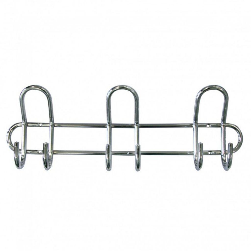 Garderobenleiste, verchr., 39cm, 9 Haken