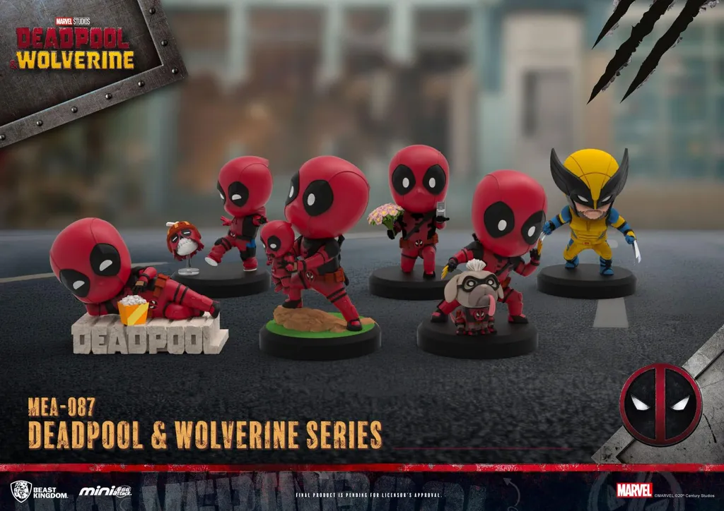Set de Figurines de Collection Deadpool & Wolverine Marvel Série MEA 8cm