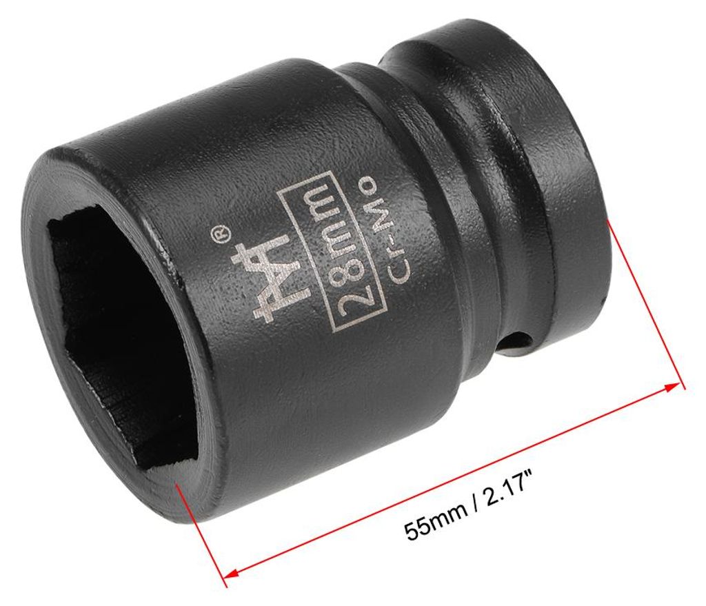Laufwerk Flacher Aufprall Sockel 3/4 Zoll 6 Cr-v Metrisch 28 mm (55mm L?nge)