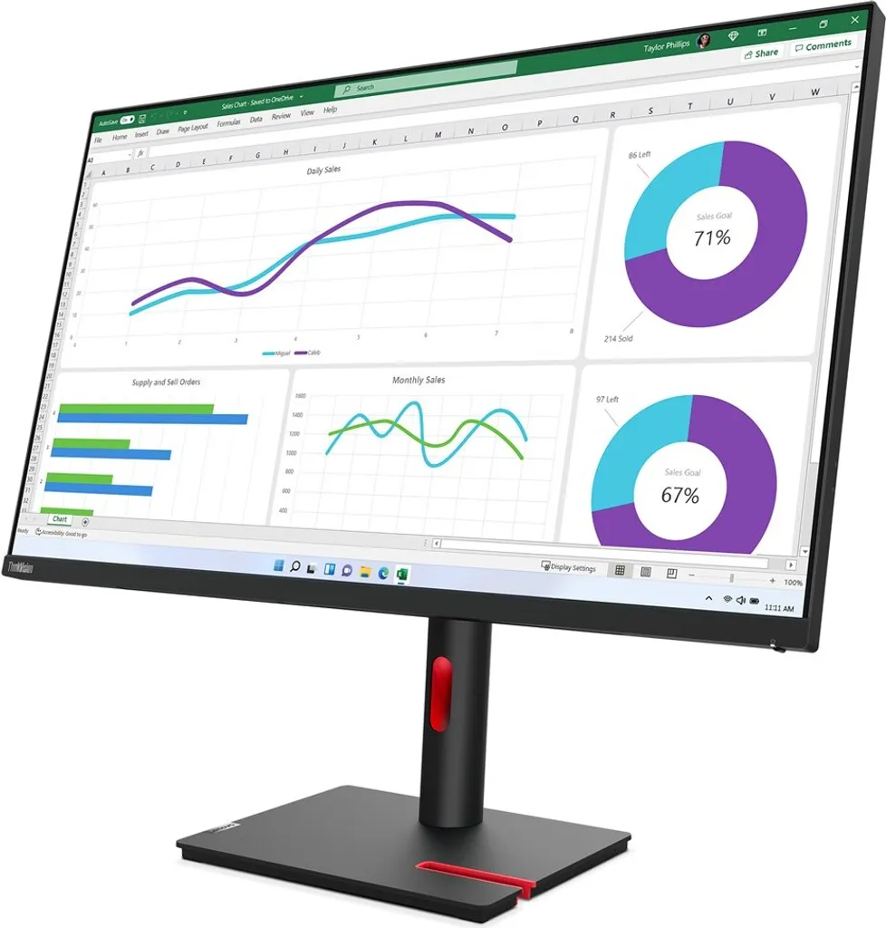 Lenovo ThinkVision T32 Écran Idéal pour Télétravail et Multitâche - 6