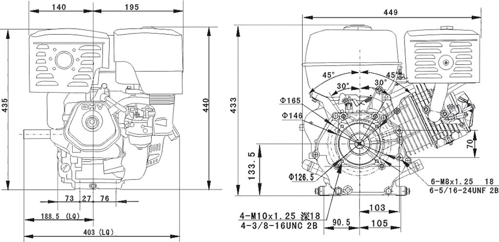 Benzínový motor LIFAN 190 E-Start s jednovalcom s výkonom Obrázok produktu 8