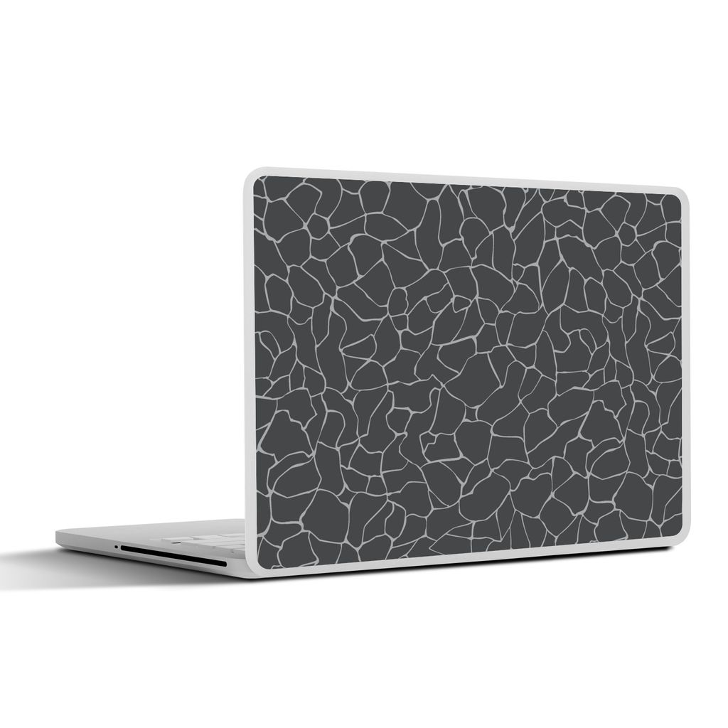 MuchoWow Laptop Aufkleber Sticker Cover Design - Geometrie - Schwarz 40x30 cm - Laptop Dekoration - Selbstklebend