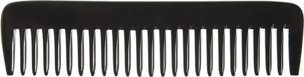 Pettine Afro in Corno Naturale 18cm - Districante Artigianale di Lusso