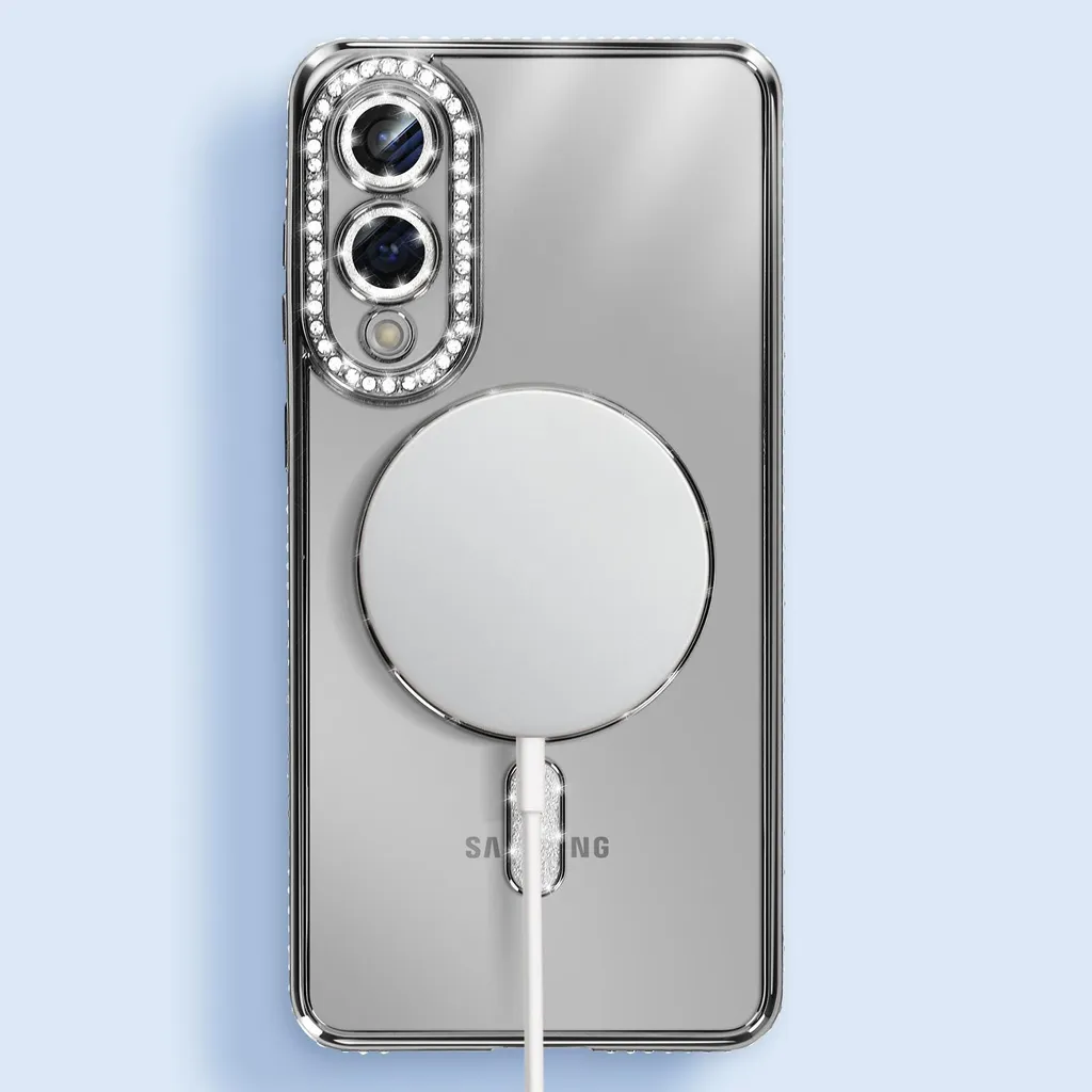 Cover MagSafe Samsung S25 Edge Avizar Strass Neri - Protezione Glam - 5