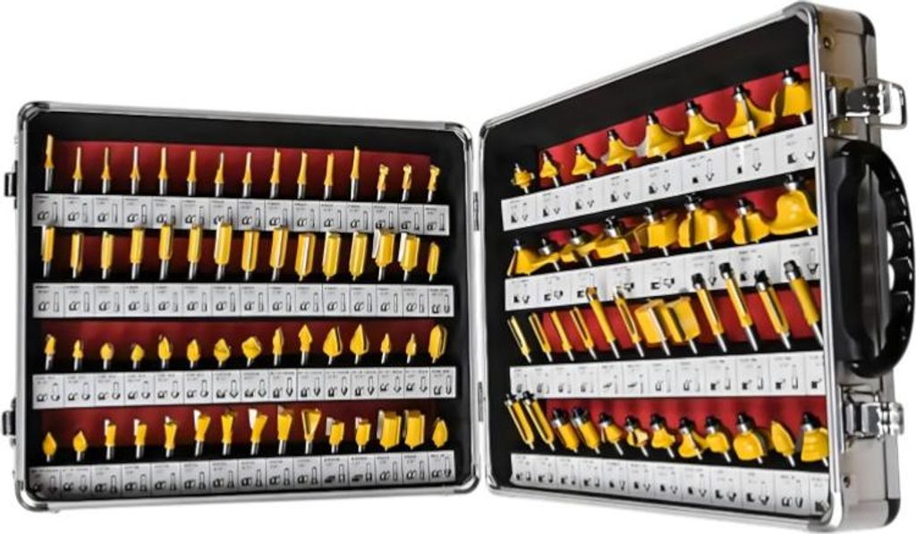 RealG RC-K-1395 Set di frese sagomate per legno, 100 pezzi, Immagine del prodotto 