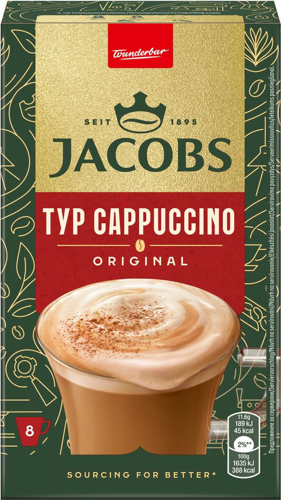 JACOBS Löskaffee Typ Cappuccino 10 x 8 Sticks - 80 Getränke Produktbild 3