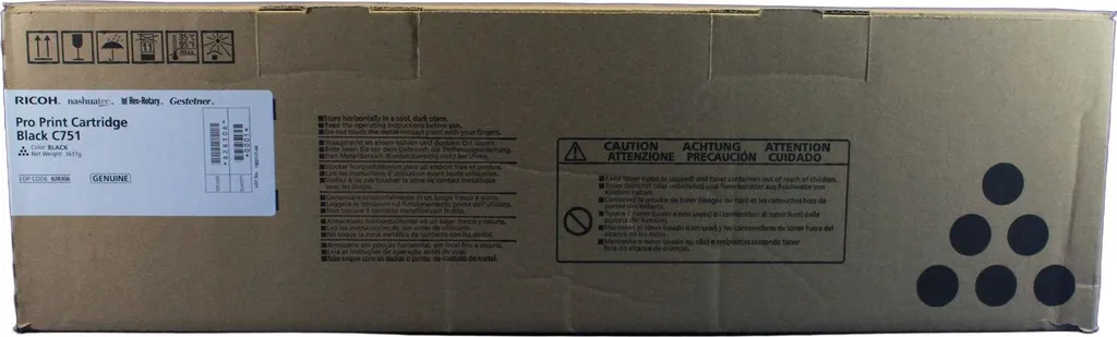 Toner Ricoh C751 noir 828306 anti-traces pour Aficio Pro C651 C751