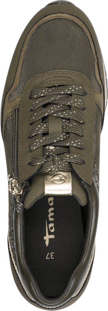 Tamaris Damen Sneaker Slip-on mit Reißverschluss und losen Einlagen 1-23603-42, Größe:41 EU, Farbe:Grün
