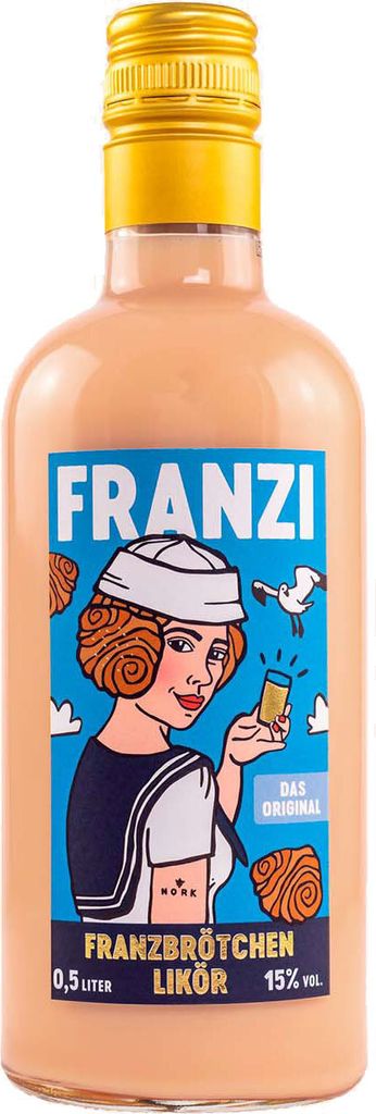 Franzi Franzbrötchen Likör 15% Vol. 0,5L Produktbild 