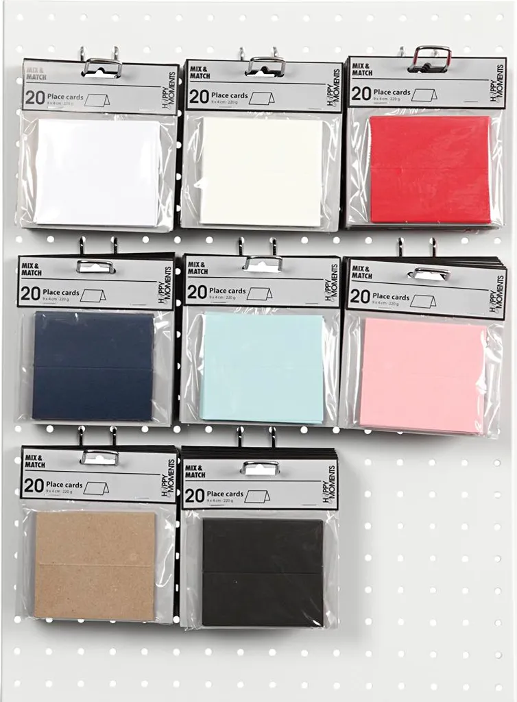 Cartes de table pliables en papier premium, assortiment de 100 unités