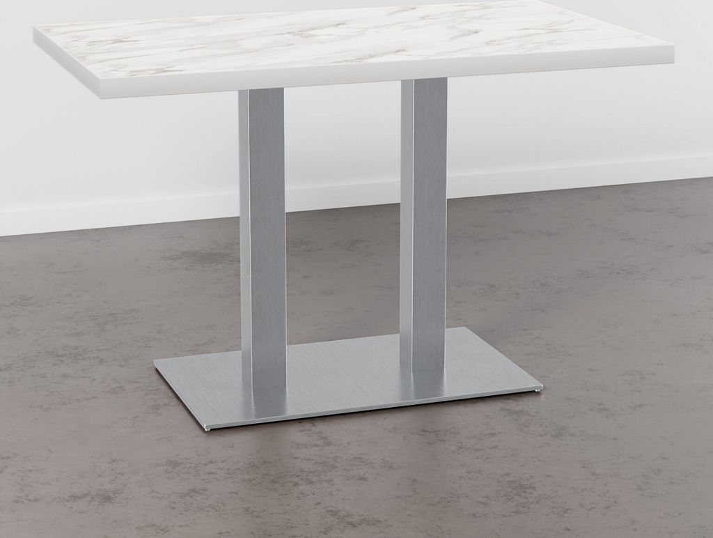 Gastro Doppel-Tischgestell aus Edelstahl Premium 40x70cm für große Restauranttische