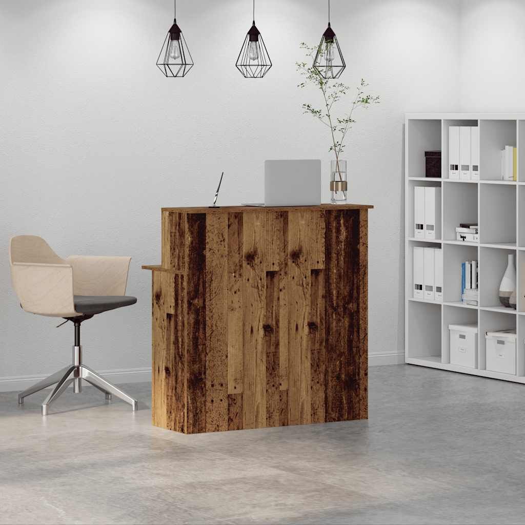 "im Sonderangebot"Büro-Möbel - CLORIS - Bürotisch - Empfangstheke Altholz-Optik 100x50x103,5 cm Holzwerkstoff - DEMöbel4989519