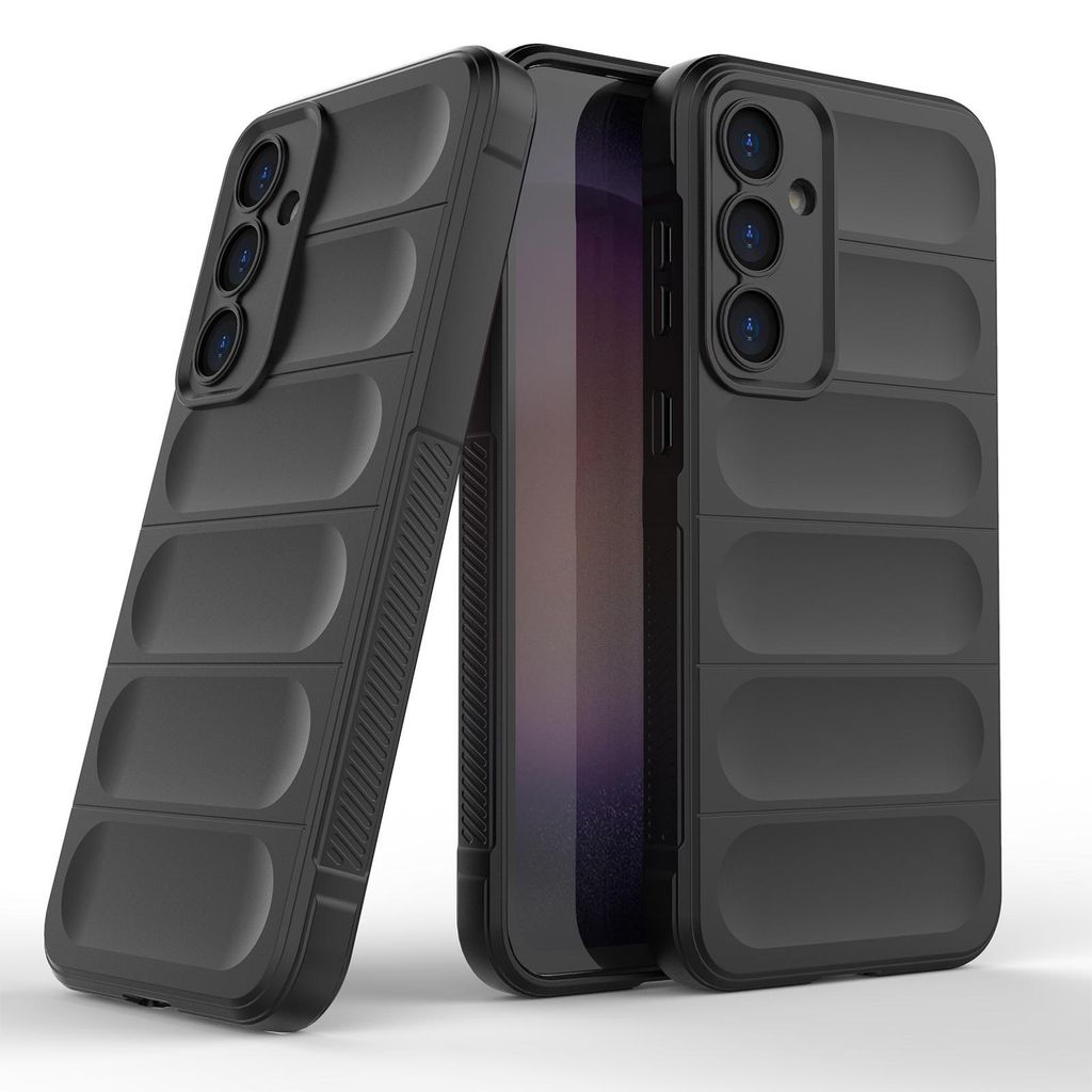 Handy Hülle für Samsung Galaxy S23 FE Grip Case Cover Schutzhülle Softgrip Farbe: Schwarz