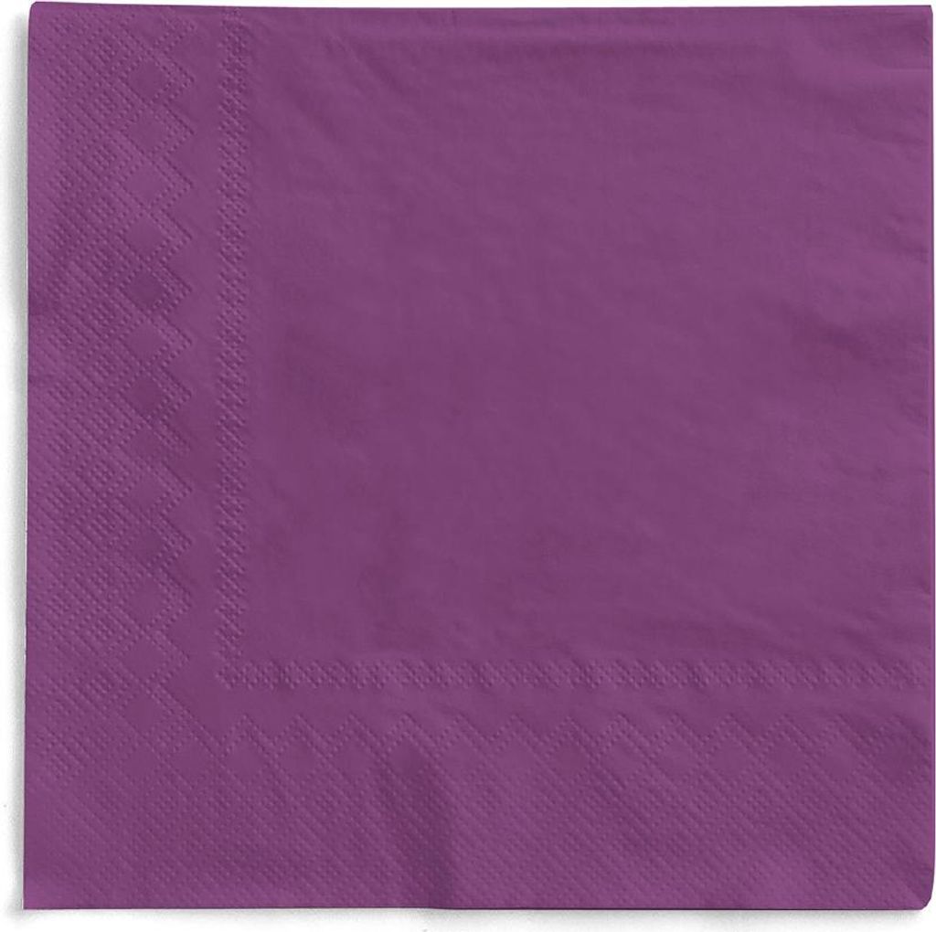 MANK Serviette in Aubergine aus Tissue 3-lagig, 33 x 33 cm, 100 Stück