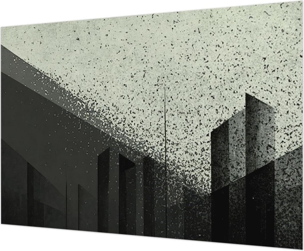 Wandtapete - Dekorative Tapete für Wohnzimmer - Tapetenfolie für Wanddekoration - 208x146 cm - Stadtgeometrie