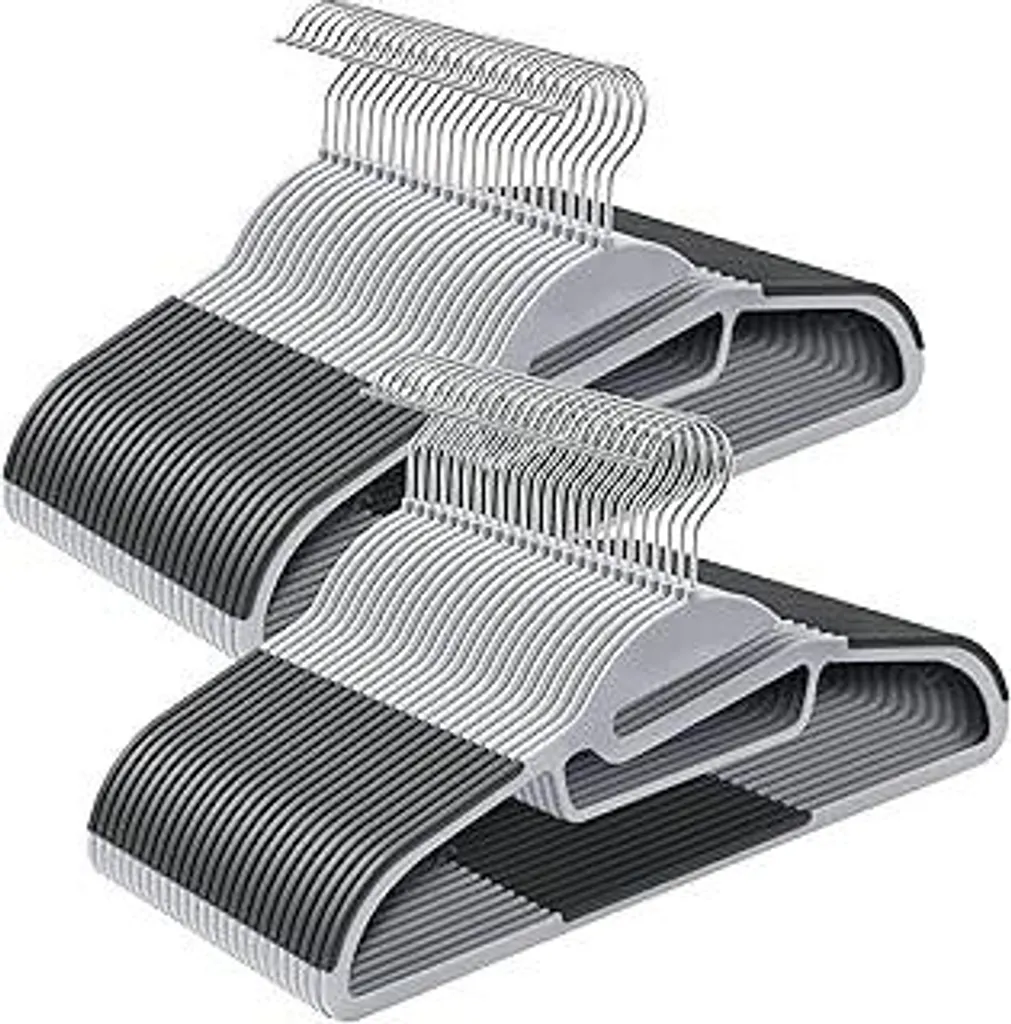 50 Appendiabiti SONGMICS Design a U Grigio - Set Completo Salvaspazio