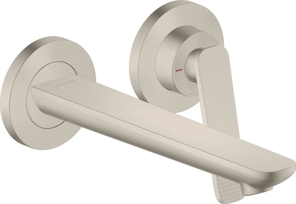 hansgrohe AXOR Citterio C Einhebel-Waschtischmischer Unterputzmodell für Wandmontage, Auslauf 195mm, Cubic cut, 49111800