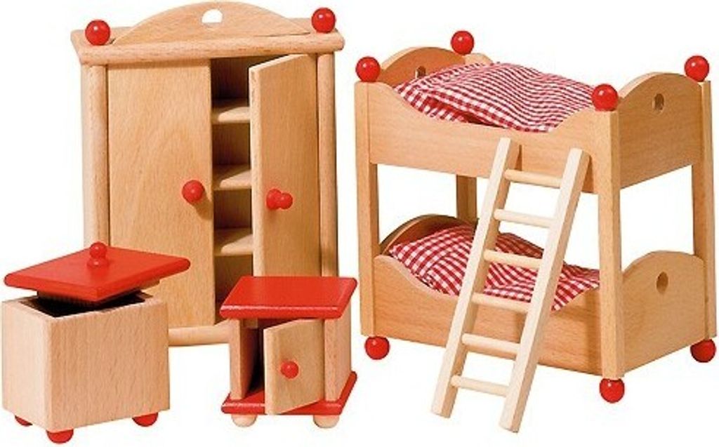 Puppenmöbel Kinderzimmer 5-tlg. Produktbild 