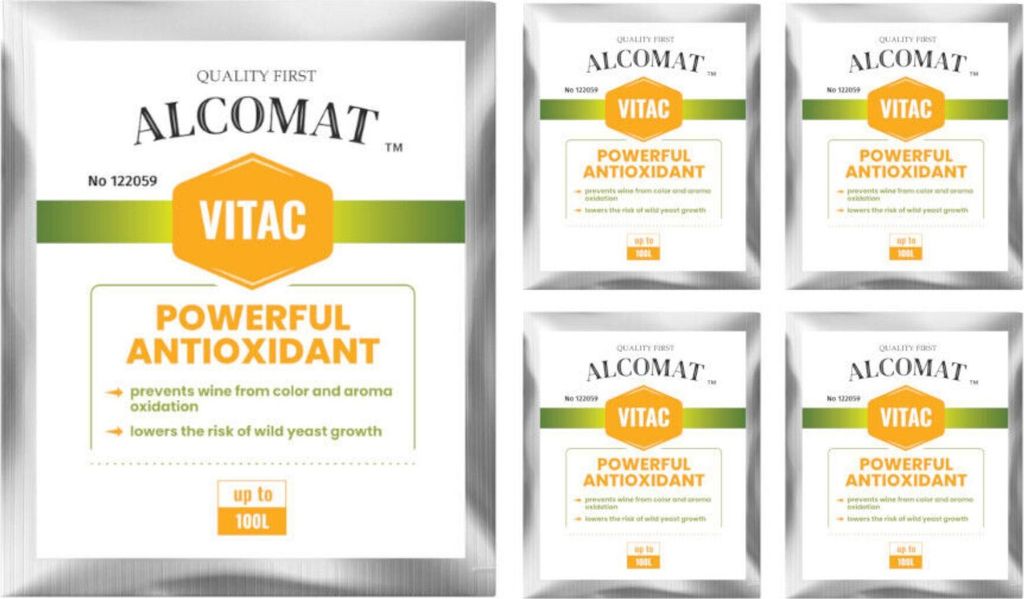 Alcomat VITAC 5x 10g Vitamin C Ascorbinsäure - Reines Antioxidans für die Weinherstellung, Farb- und Aromastabilisierung