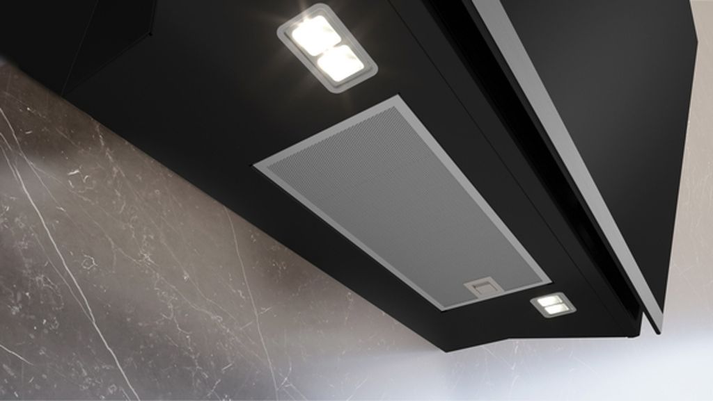 Siemens Wandesse 80 cm Klarglas schwarz bedruckt LC81KAN60 Produktbild 4