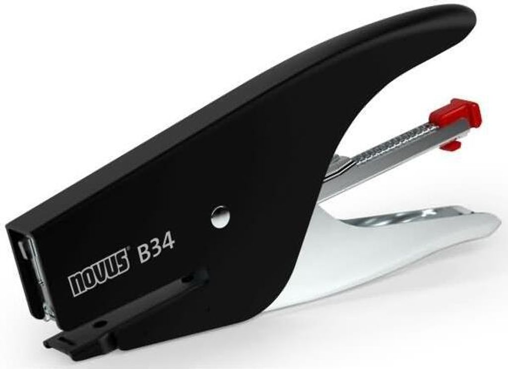 Novus Heftzange B 34, bis 15 Blatt schwarz, Heftklammerntyp 7/45