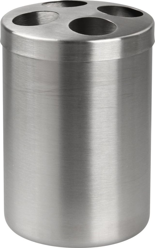 Zahnbürstenhalter TECNO, Halter für 4 Zahnbürsten aus hochwertigem Edelstahl, Zahnbürstenbecher in moderner Optik, Zahnputzbecher, edles Design...