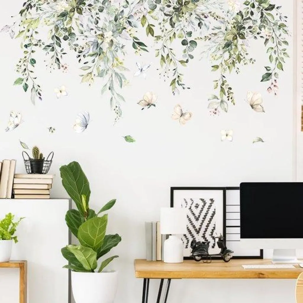 Stickers muraux feuilles pour créer un coin de nature dans votre chambre