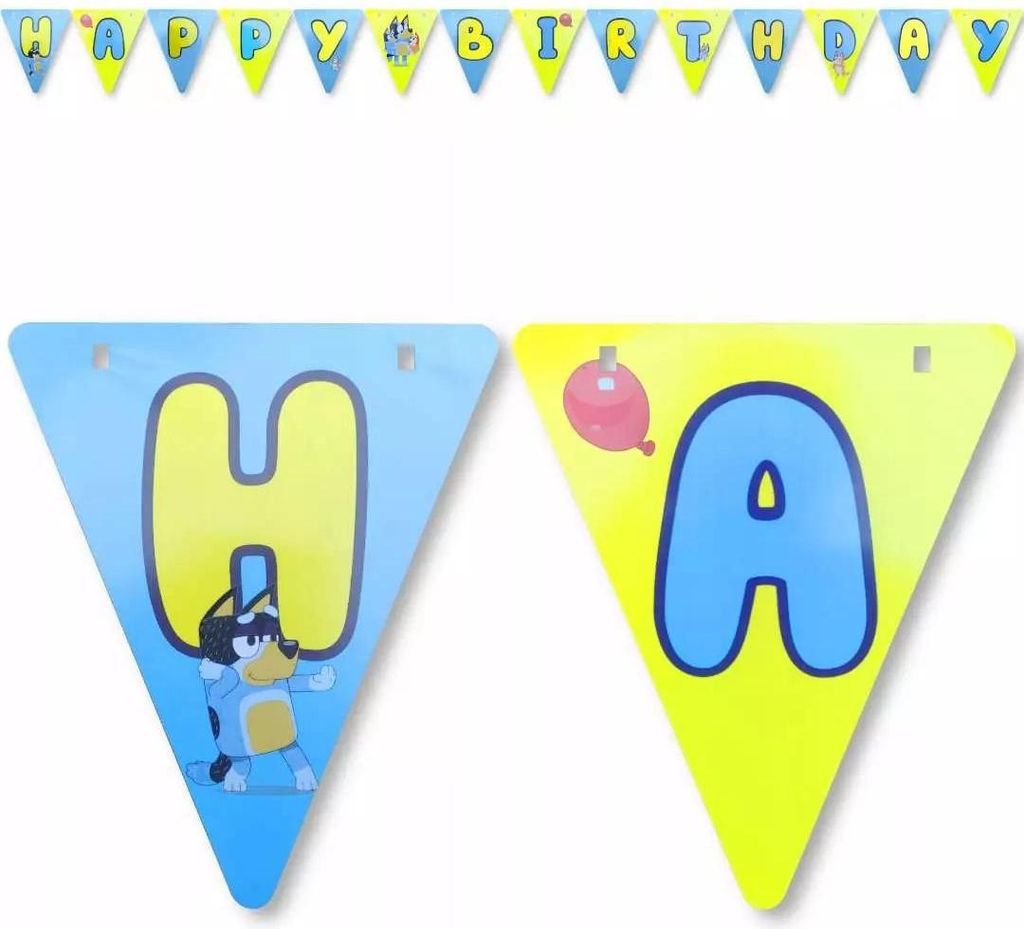serie "Bluey" Girlande Buon Compleanno 330cm Immagine del prodotto 