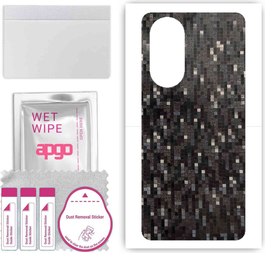 apgo Rückseite Schutzfolie, Skin, kompatibel mit Huawei Nova 9, Hinten Displayschutzfolie aus Vinylfolie, kratzfest, einfache Montage - Carbon Bla...