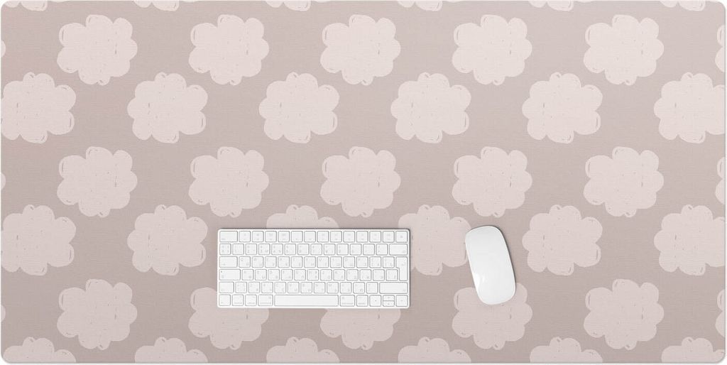 Wolken Auf Beigem Hintergrund – Schreibtischunterlage – Rutschfeste Tischunterlage – Schreibtischmatte für Büro & Zuhause – Schreibunterl...