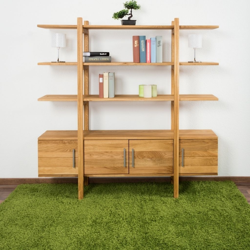Regal Wooden Nature 131 Eiche massiv - 150 x 150 x 38 cm (H x B x T)