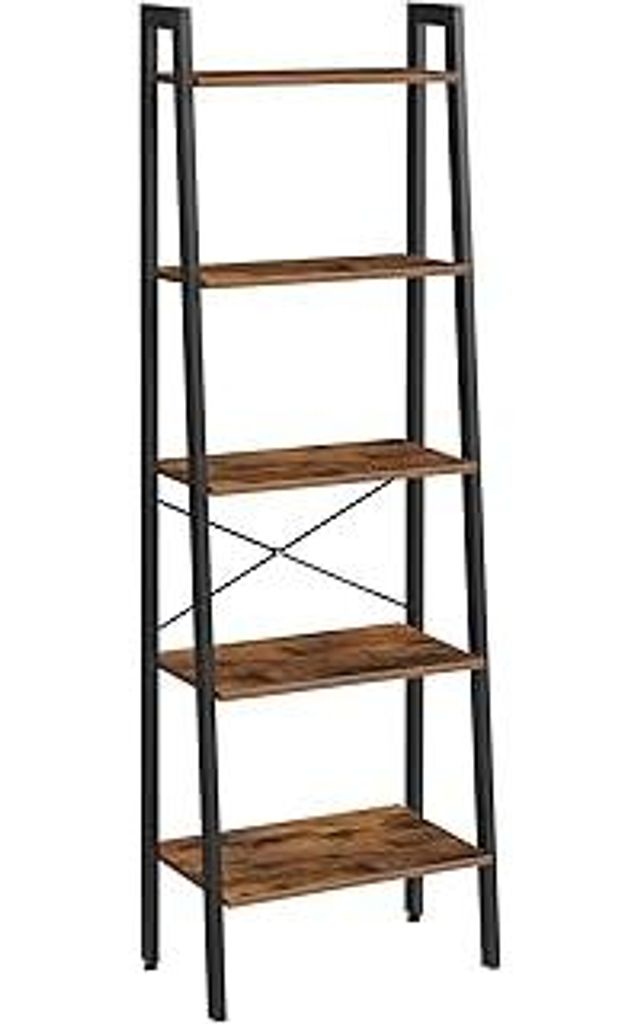 VASAGLE Standregal, Bücherregal mit 5 Ablagen, mit Metallgestell, einfache Montage, für Wohnzimmer, Schlafzimmer, Küche, 56 x 34 x 172 cm (L x B...