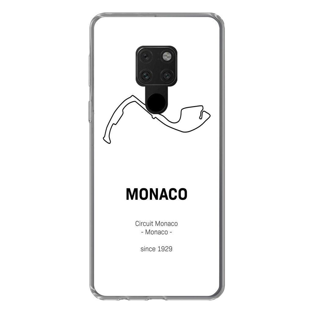 MuchoWow Handyhülle Schutzhülle Hülle für Huawei P40 Lite F1 - Monaco - Rennstrecke Silikon Softcase Handy Hülle - Handy