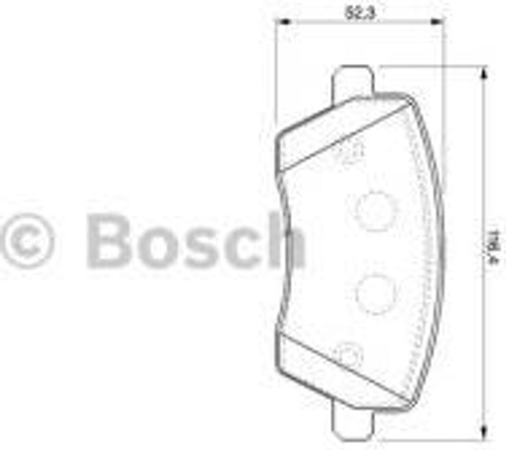 Bosch Bremsbelagsatz, Scheibenbremse Vorderachse 0 986 424 795
