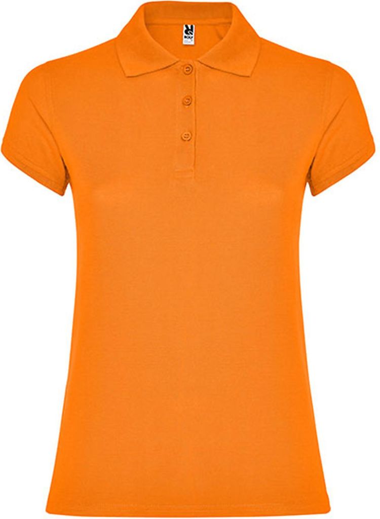 Roly PO6634 | Damen Star Woman Poloshirt, Piqué - Farbe: Orange 31 - Größe: XL
