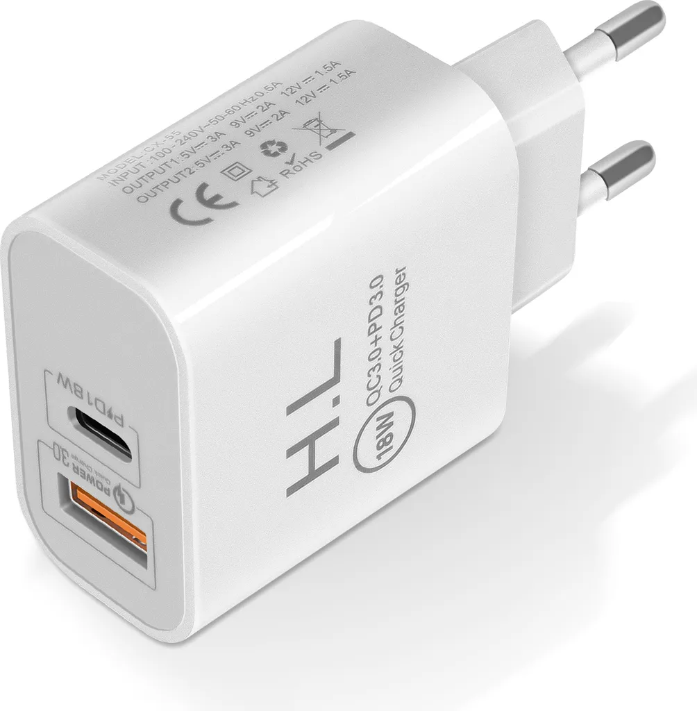Offerta Caricabatterie 20W USB-C Quick Charge 3.0 | Bianco PD 3.0
