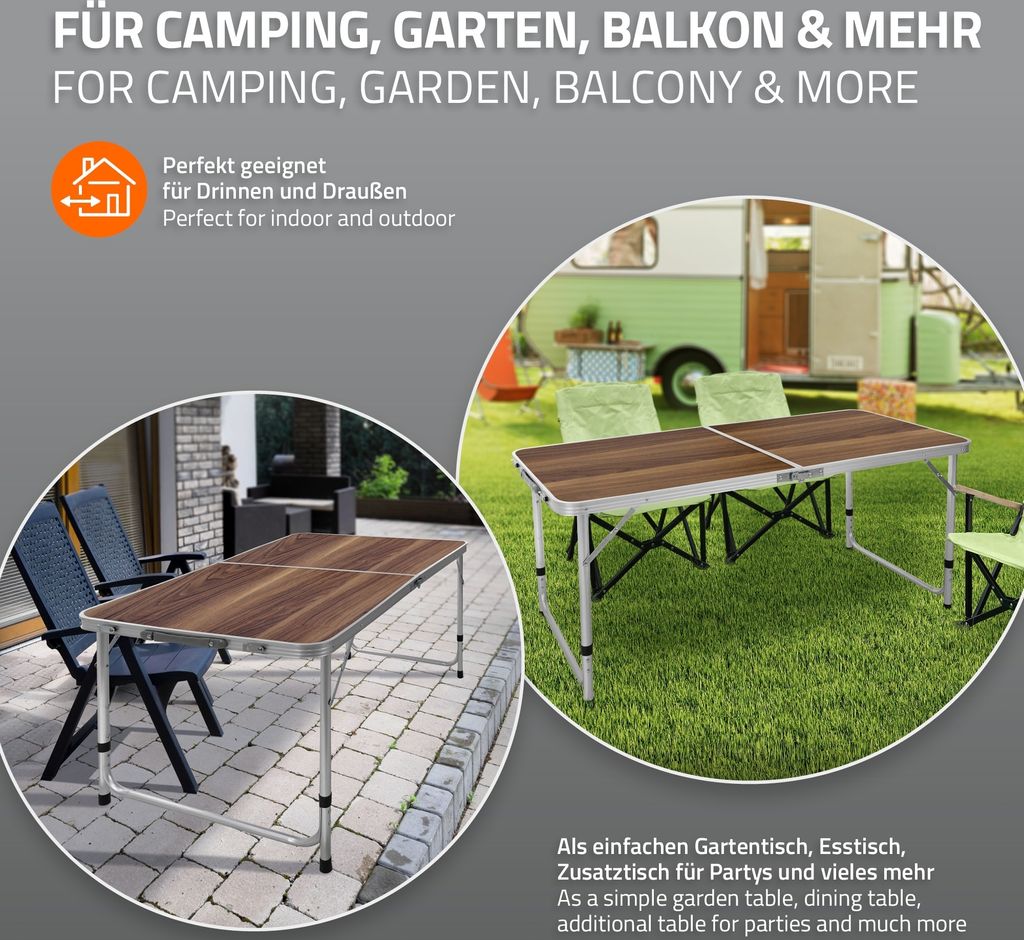 ECD Germany Campingtisch Klapptisch mit Tragegriff, Produktbild 7