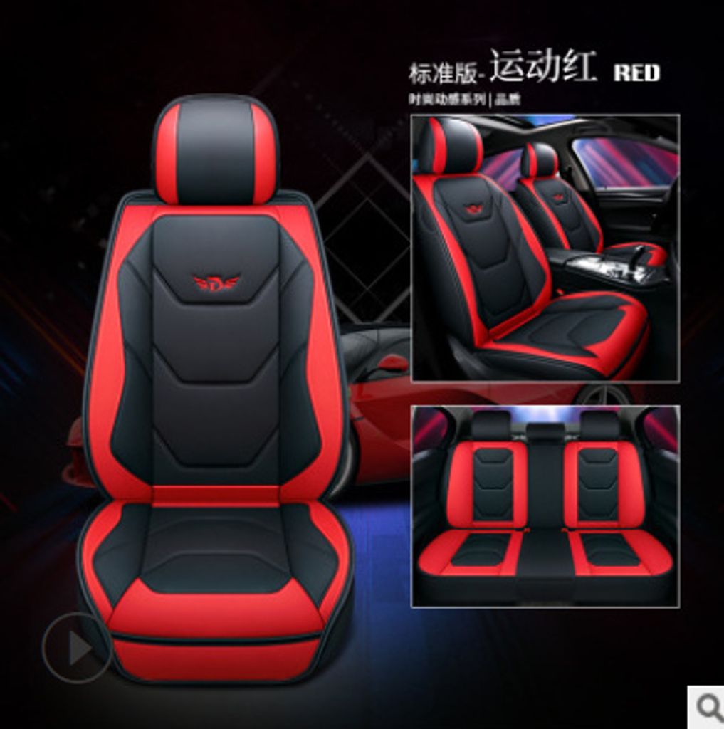 Auto-Sitzschoner Schonbezüge Sitzbezüge rot Set aus hochwertigem Polyester 