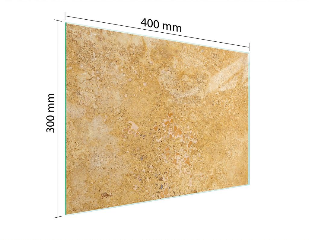 Schneidebrett Herdabdeckplatte Multiglasschneidplatte 40x30 cm Schiefer Beige