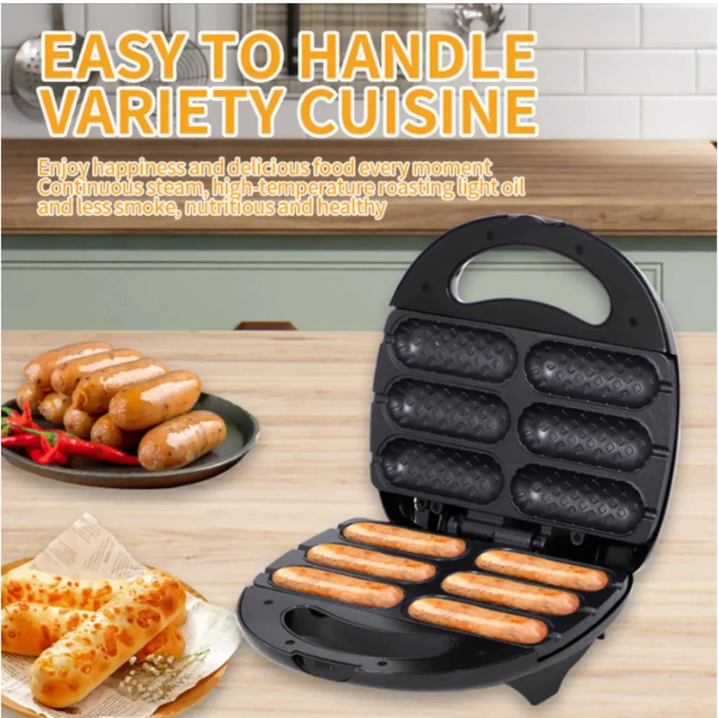 Machine à hot-dog électrique 6 emplacements compacte et facile à utiliser