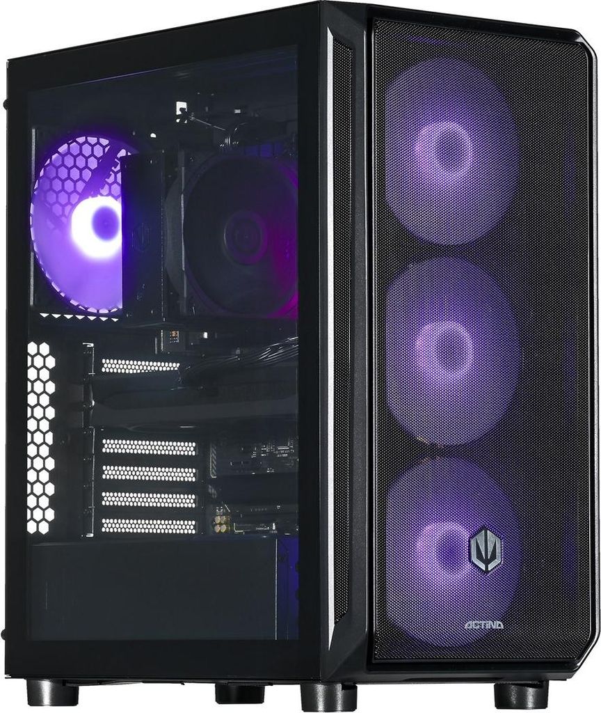 Actina 5901443414674 PC AMD Ryzen 7 7700 32 GB DDR5-SDRAM 2 TB SSD AMD Radeon RX9070XT Midi Tower Schwarz