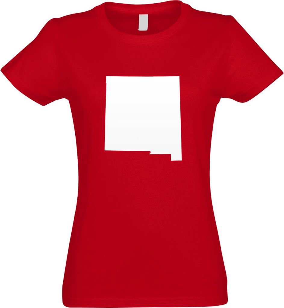 Kiwistar - T-Shirt tailliert - Damen - rot - USA - Bundesstaat - New Mexico - mit Motiv Bedruckt - Funshirt Design - Sport - Freizeit - Damen - XXL